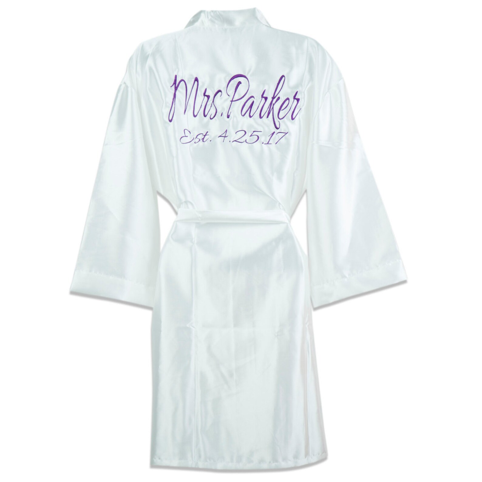 Bridal Robes Personalized PLUS Size SATIN Robe With Name on Etsy