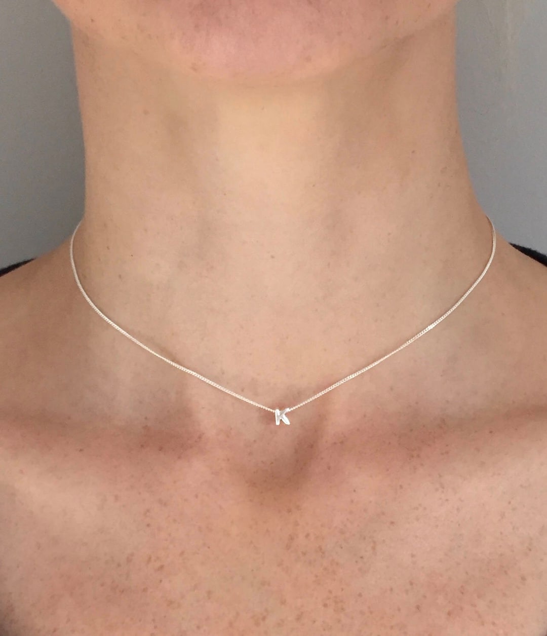 Sterling Silver Letter Necklace Sterling Silver Letter Necklace