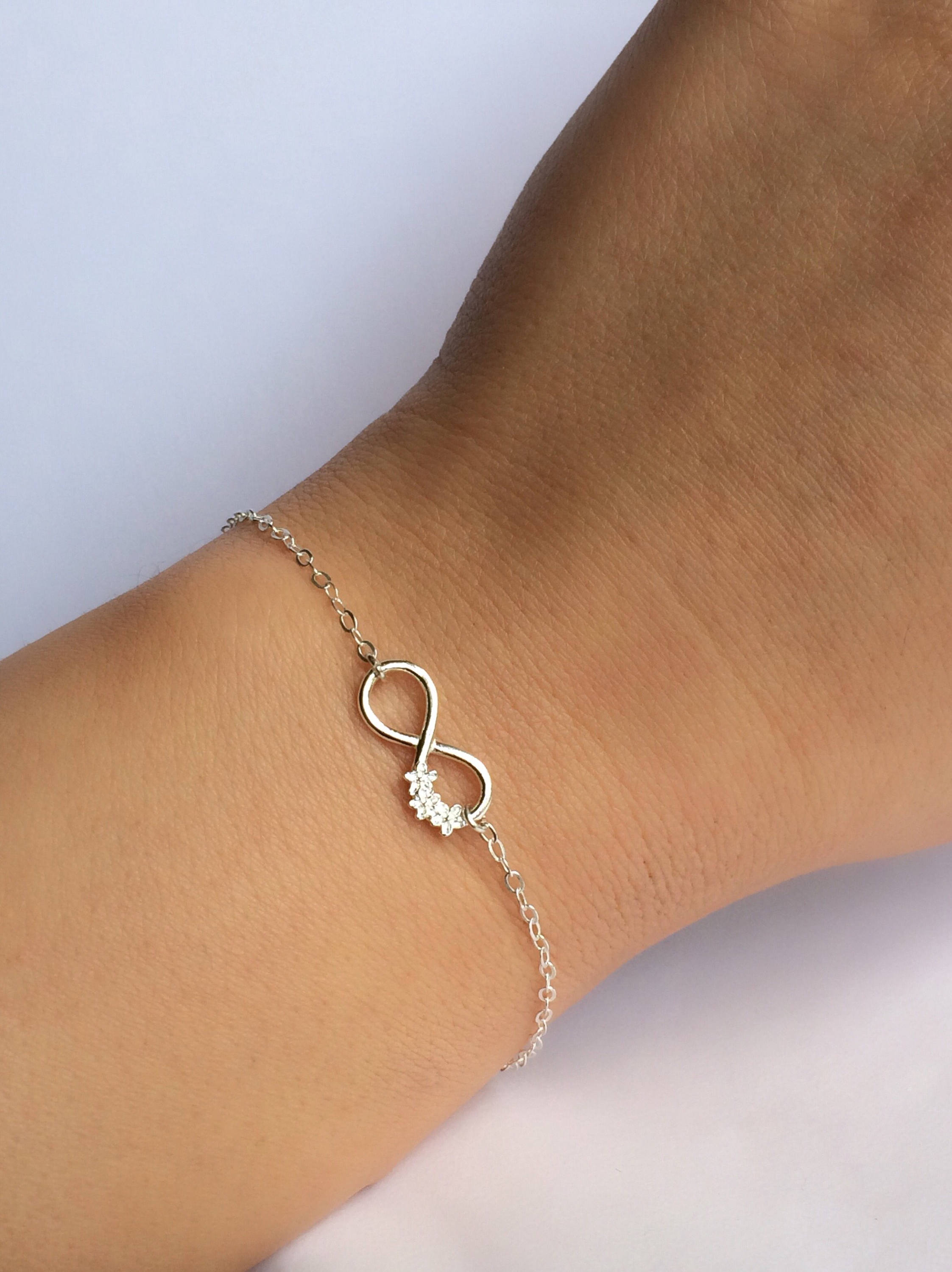 Infinity Bracelet in Sterling Silver in Sterling Silver with Diamonds, 3mm  | David Yurman