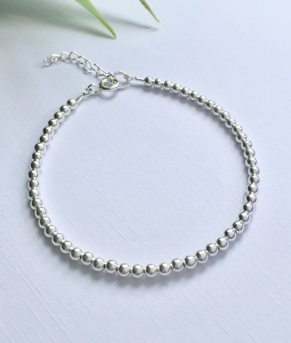 Silver Beaded Bracelet