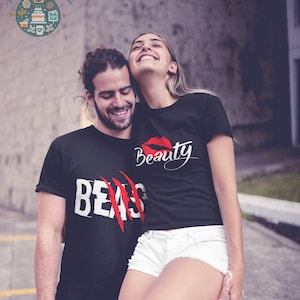 Beauty and Beast Matching Cotton T-Shirt Set