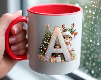 Mug personnalisé initial Mug à café photo personnalisé avec nom/texte Passe au micro-ondes et au lave-vaisselle, mug avec initiale personnalisée 11 oz