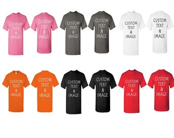 Customized Adult T-Shirt, Upload Photos, Type Text, Custom Gifts, Personalized with Your Own Design