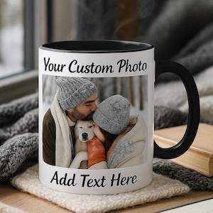 Custom Mug Personalized Photo & Text Coffee Mug Add your Logo Photo Mug with Personalized Image and text Ceramic 11oz Mug Customized Gift