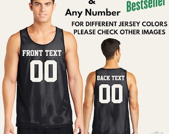 Personalisierte Basketball Jersey Custom Team Shirts mit Name & Nummer, klassisches Mesh Reversible Tank Top, Erwachsene maßgeschneiderte Basketball T-Shirt