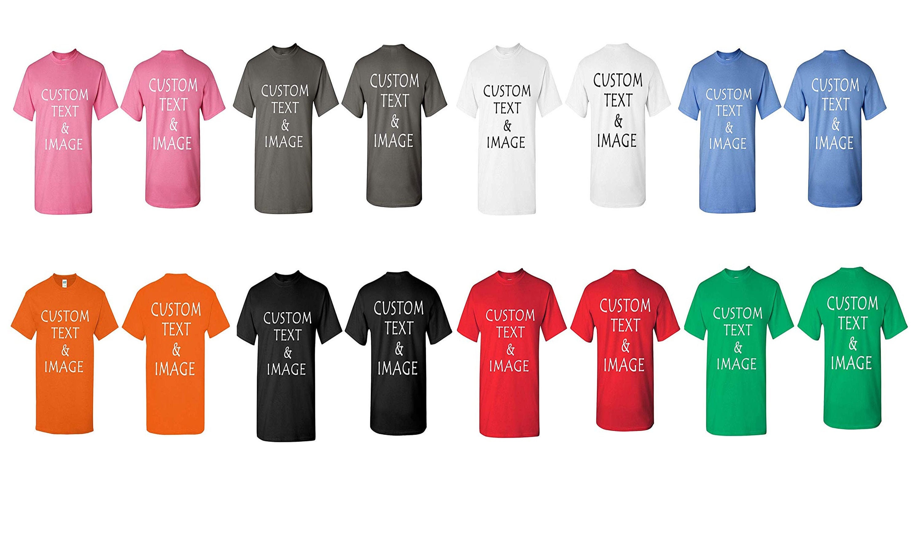 Customized Adult T-Shirt Upload Photos Type Text Custom | Etsy