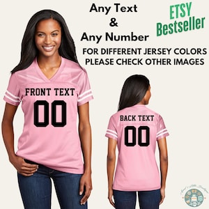 Football Jersey Custom Ladies Personalized with Name & Number - Women&#39;s Team Shirt, Customizable Sports Clothing