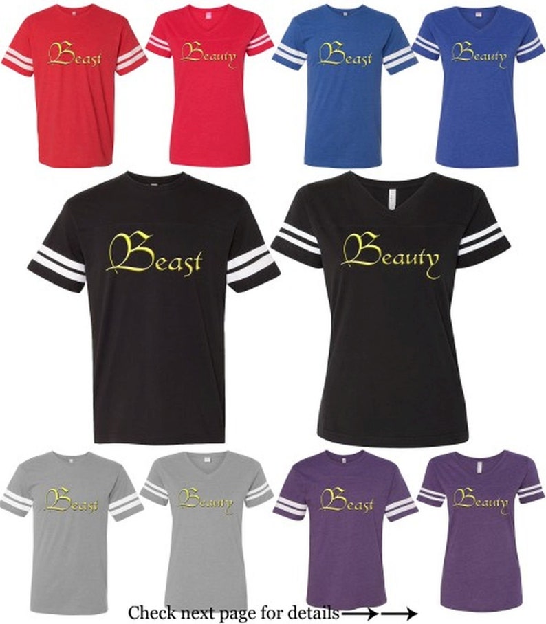 Beauty Beast Couple Shirts His and Hers 