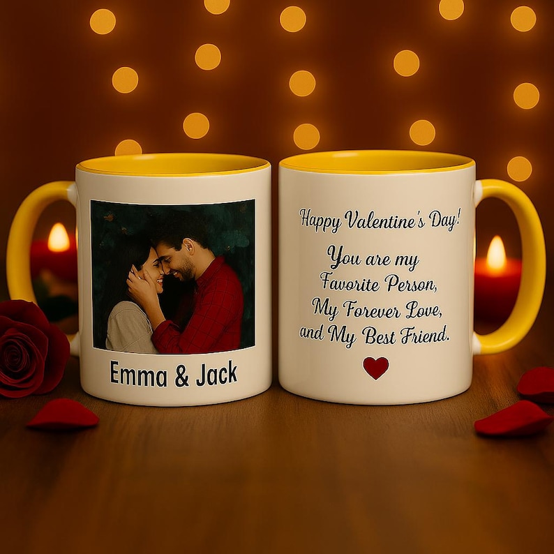 Mug personnalisé Mug personnalisé avec photo et texte Ajoutez votre logo Mug photo avec image et texte personnalisés Mug en céramique de 11 oz Cadeau personnalisé image 10