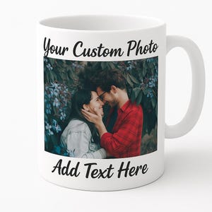 Mug personnalisé Mug personnalisé avec photo et texte Ajoutez votre logo Mug photo avec image et texte personnalisés Mug en céramique de 11 oz Cadeau personnalisé image 3