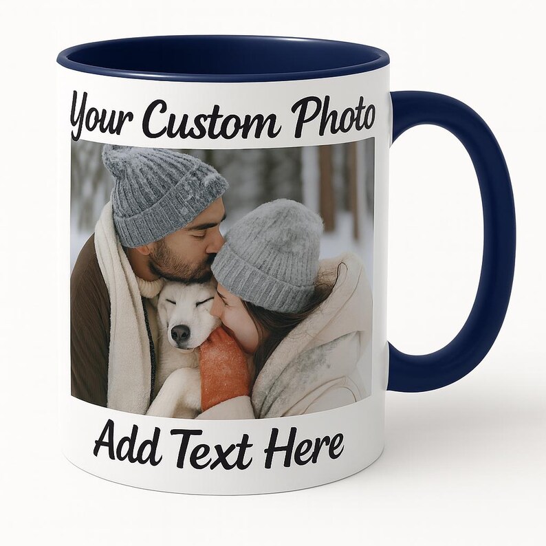 Mug personnalisé Mug personnalisé avec photo et texte Ajoutez votre logo Mug photo avec image et texte personnalisés Mug en céramique de 11 oz Cadeau personnalisé image 8