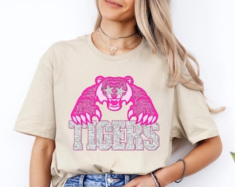 Pink Tigers Mascot Shirt: Game Day Spirit Tee