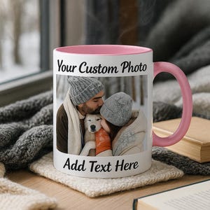 Mug personnalisé Mug personnalisé avec photo et texte Ajoutez votre logo Mug photo avec image et texte personnalisés Mug en céramique de 11 oz Cadeau personnalisé image 9