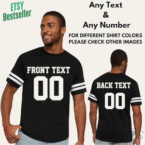 Jersey personnalisé T-shirt de football personnalisé pour homme | Cadeau unique de maillot d'équipe pour papa, mari et fans
