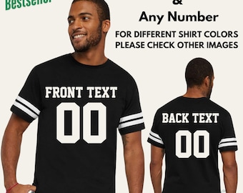 Jersey personalisiertes benutzerdefiniertes Herren-Fußball-T-Shirt | Einzigartiges Team Shirt Geschenk für Papa, Ehemann & Fans