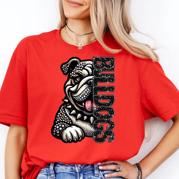 Bulldogs Mascot Shirt: School Spirit Bulldog Tee - NO SPARKLE