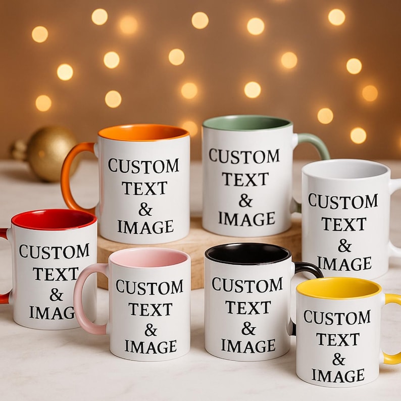 Mug personnalisé Mug personnalisé avec photo et texte Ajoutez votre logo Mug photo avec image et texte personnalisés Mug en céramique de 11 oz Cadeau personnalisé image 6