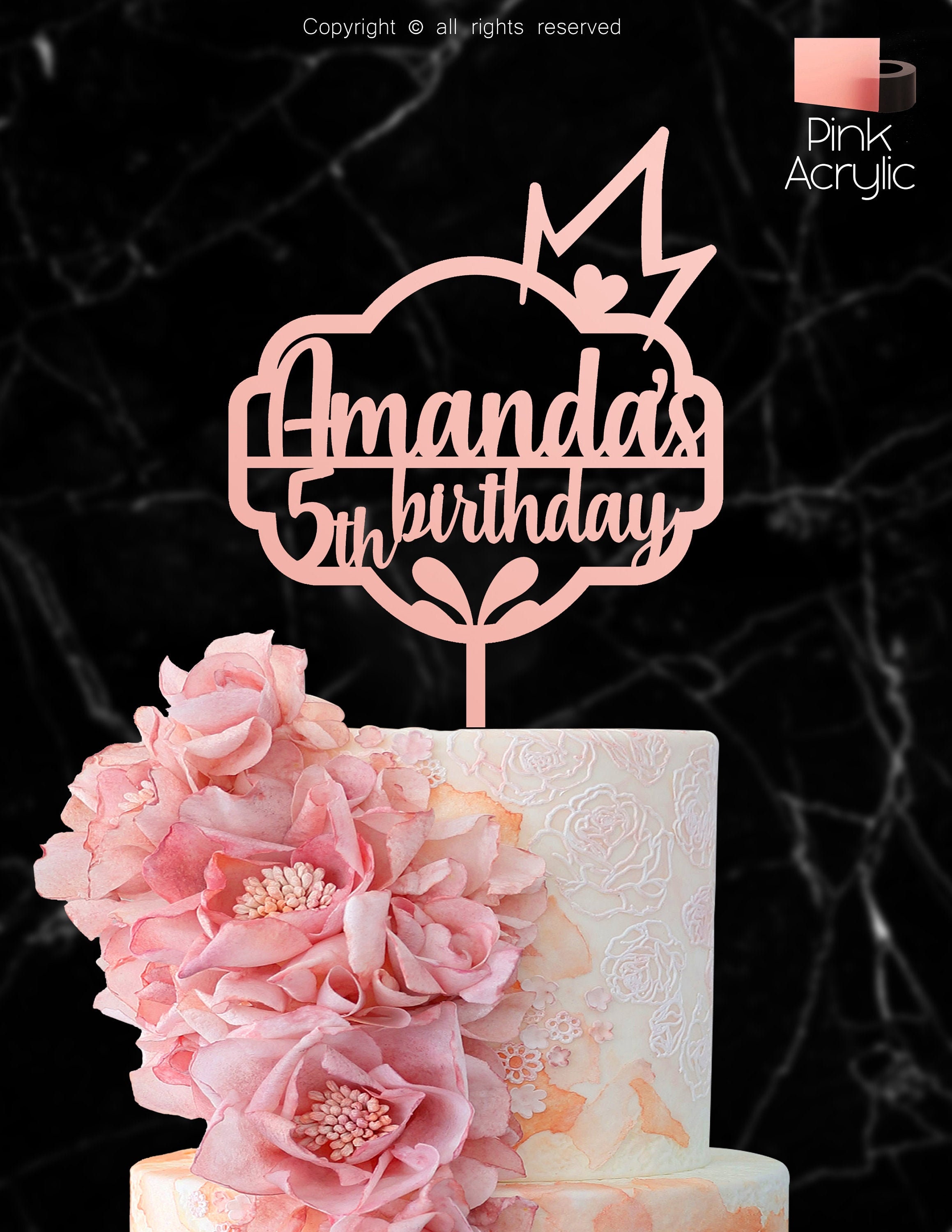 Cake Toppers & Picks Party Décor Party Supplies Customized Princess