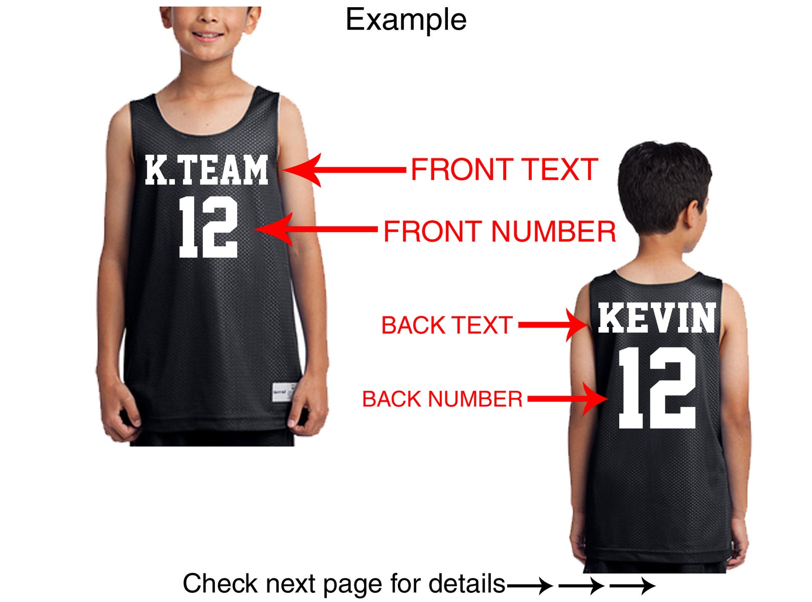 Customized Name and Number Basketball Jersey for Youth Team Etsy