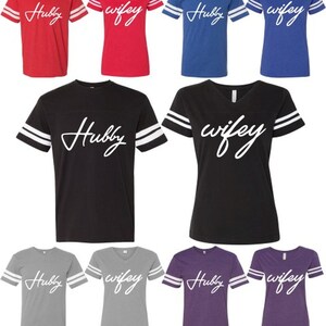 Matching Hubby Wifey Jersey Shirts: Couple Tee Set