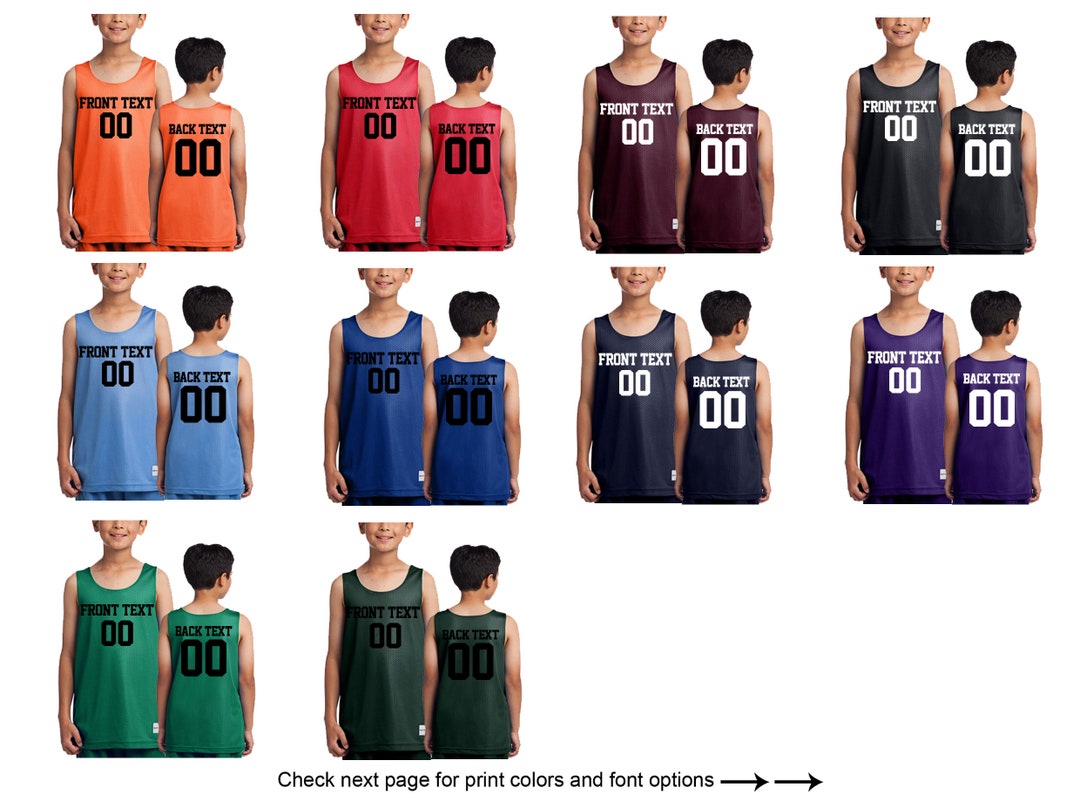 Customized Name and Number Basketball Jersey for Youth Team Shirts
