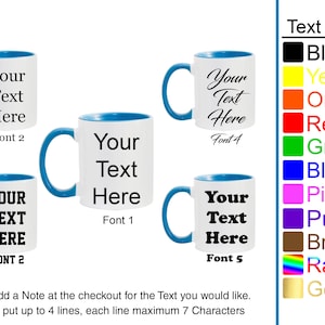 Custom Text Mug - Design your own Mug - Gift for friend - Create your own mug, Logo Mug - Personalized Ceramic Mug - Customizable Coffee Cup