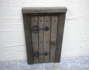 Dollhouse Miniature Door: Handmade 1/12 Scale Medieval Style