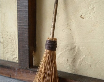 Dolls House Broom Wooden Handmade Doll House Miniature Broom One Inch Doll House Accessory