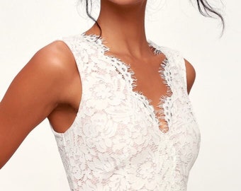 etsy white lace dress