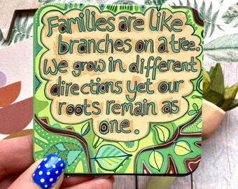 Family Quote Fridge Magnet, Across The Miles Gift