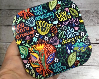 Motivational Quote Coaster, Positive Affirmation Gift