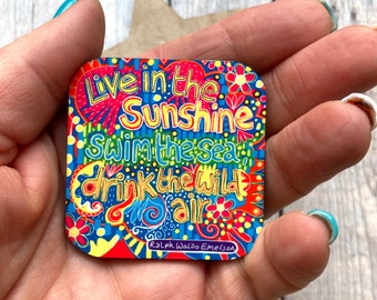 Motivational Ralph Waldo Emerson Quote Mini Fridge Magnet