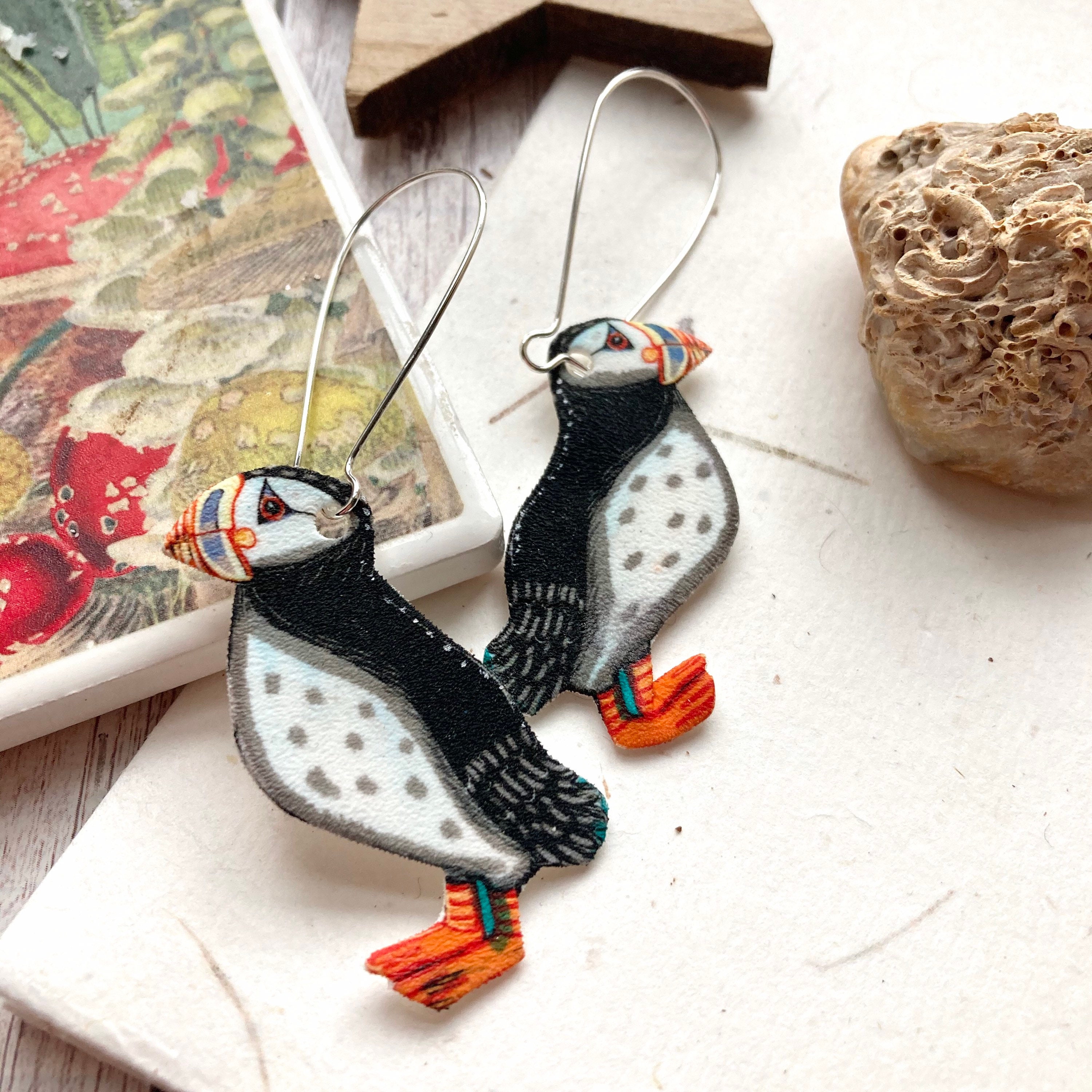 Puffin earrings sale
