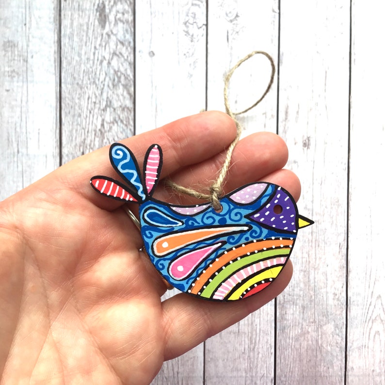 Lockdown Birthday Gift Letterbox Gift Missing You Positivity Gift Thinking Of You New Home Gift Rustic Decor. Rainbow Bird Hug Gift