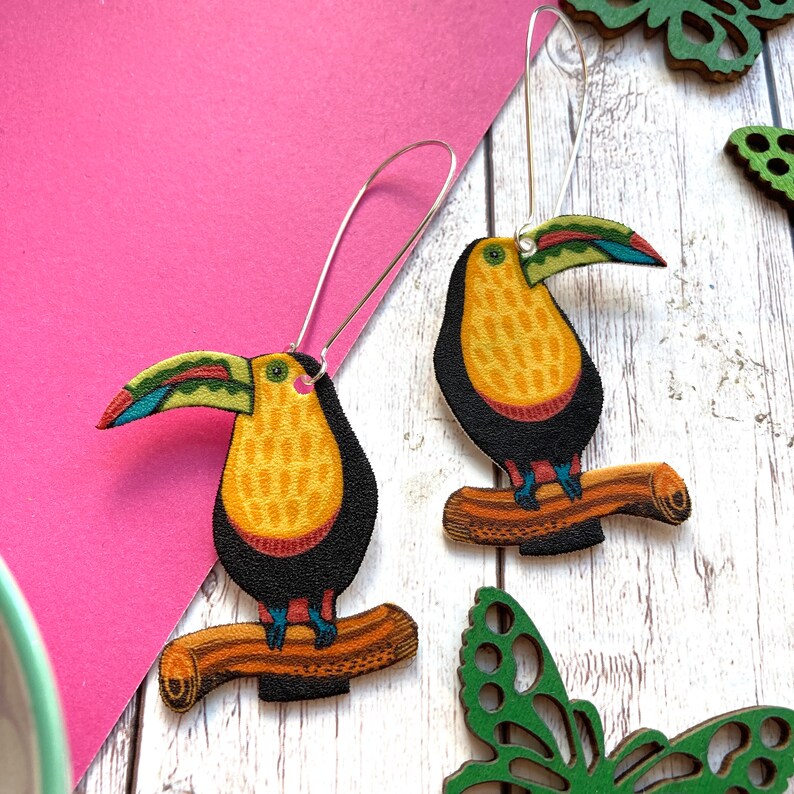 tropical statement earrings