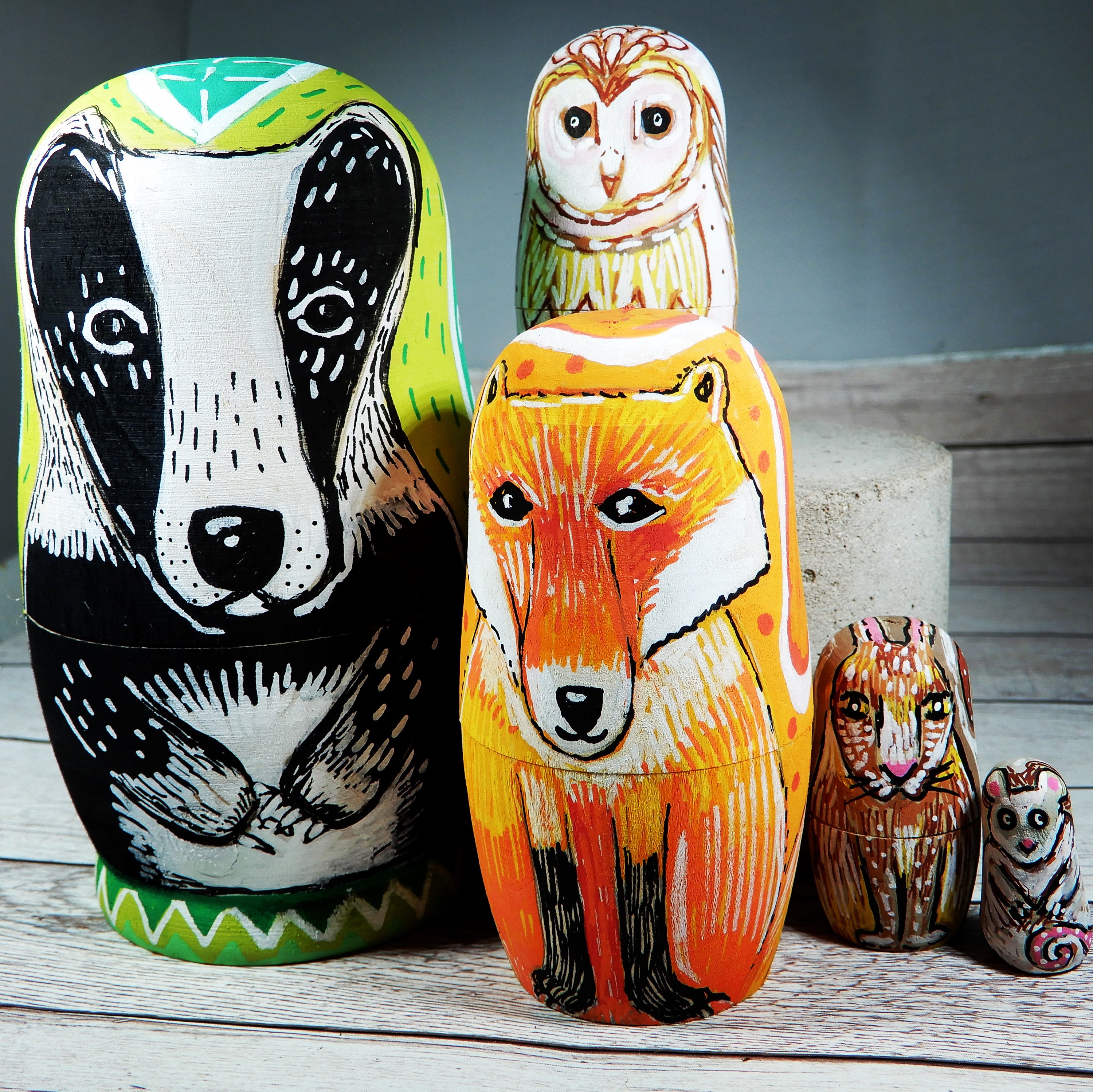 woodland russian dolls