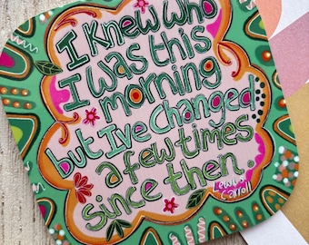 Fun Quote Coaster: Lewis Carroll, Unique Quirky Gift