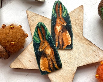 Hare Stud Earrings, Woodland Jewellery, Hare Lover Gifts, Small Jewellery Gifts, Birthday Present For Friend, Gift For Mum, Unique Gifts.