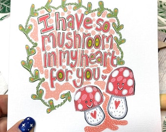 Toadstool Anniversary Card – Toadstool Love, Fungi Pun.