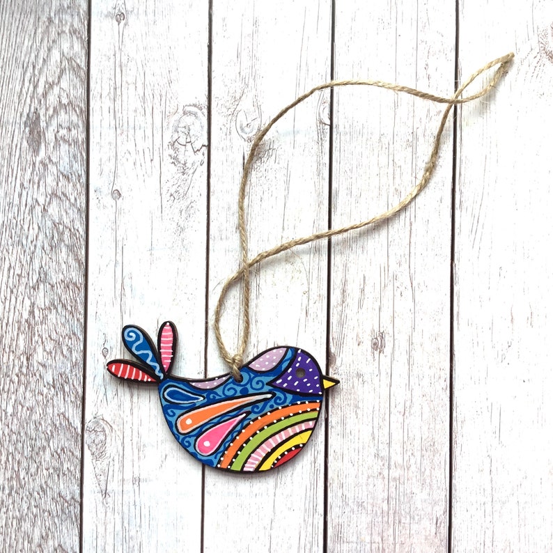 Lockdown Birthday Gift Letterbox Gift Missing You Positivity Gift Thinking Of You New Home Gift Rustic Decor. Rainbow Bird Hug Gift