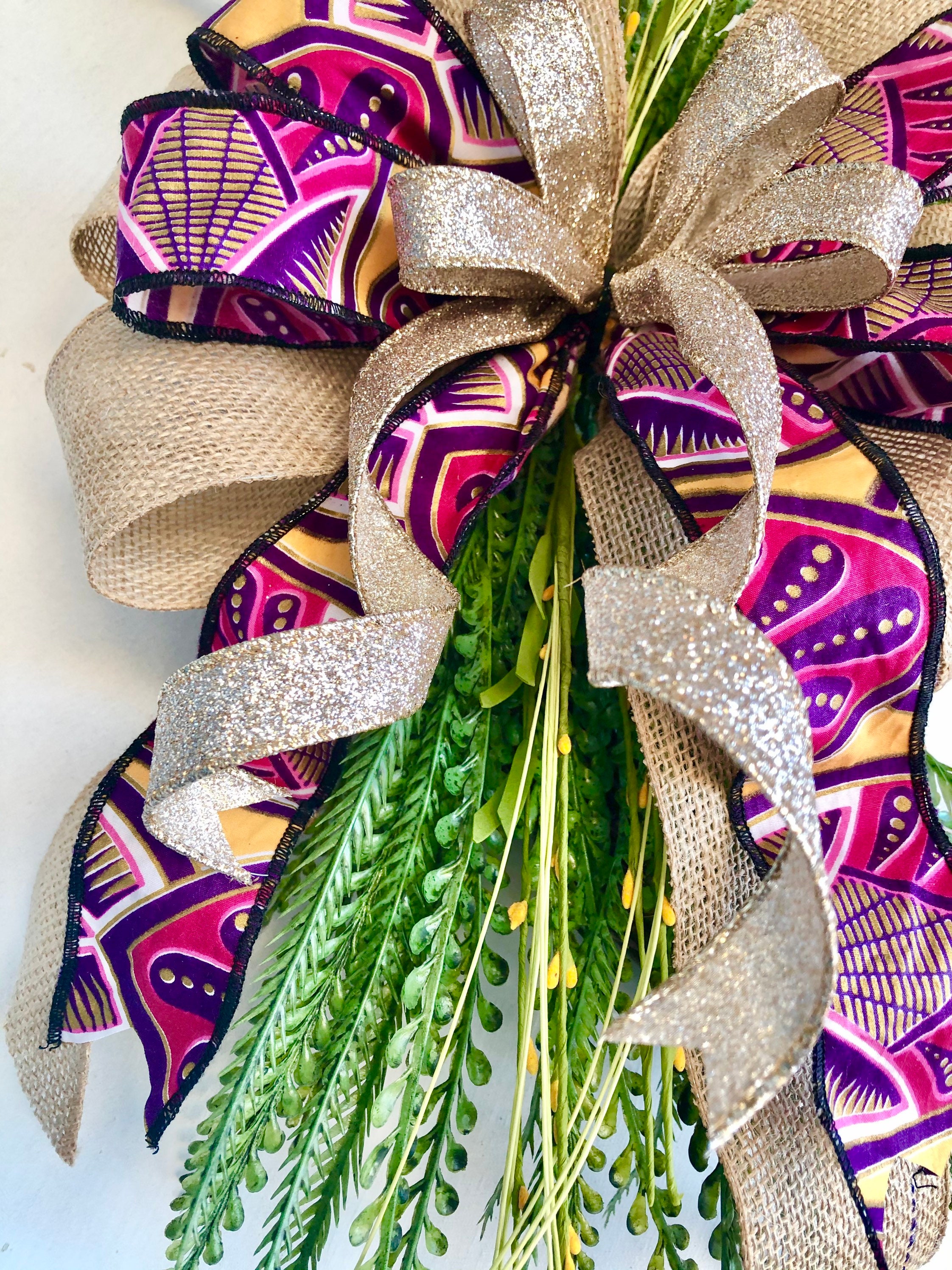 Year round wreath African print home decor wreath for door Etsy