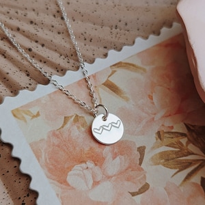 Mini Heart Disc Necklace, Hand Stamped Triple Heart Necklace, Three Hearts, Custom Personalized Gift for Her, Love Necklace, Mothers Day