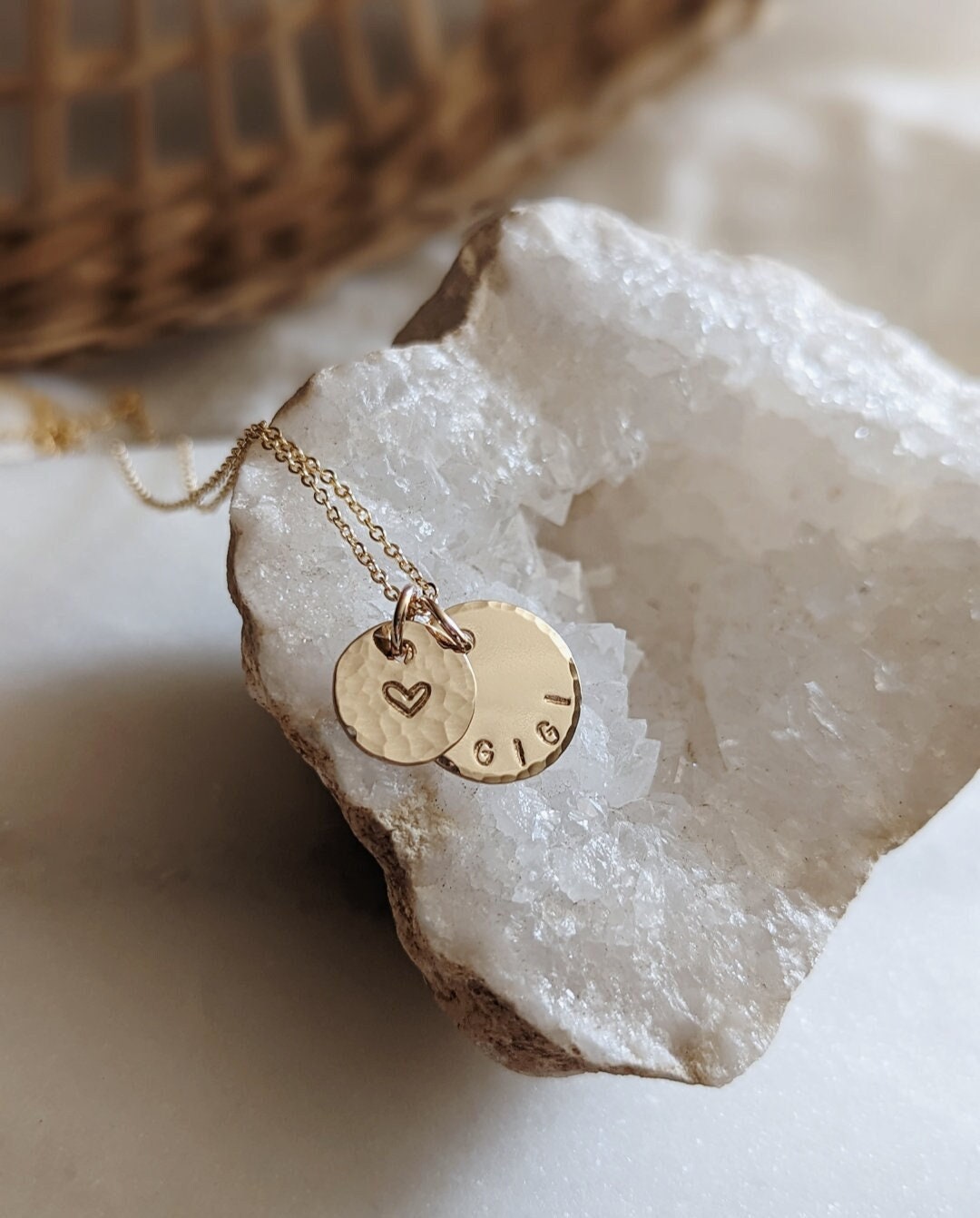 Disc Necklace Custom Grandma Jewelry Personalized Mom Grandma