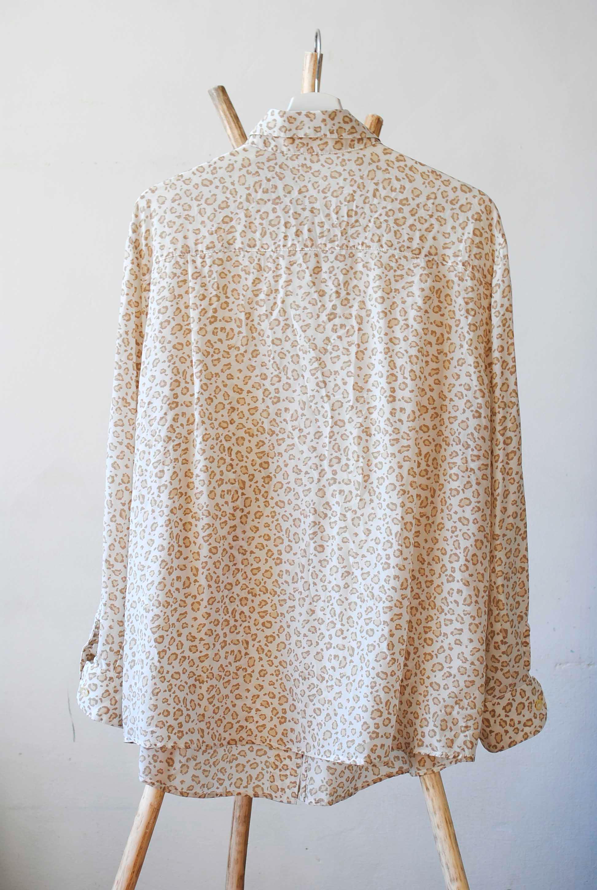 ヴィンテージ レオパード柄 シルクシャツ レディース サイズXL - Etsy 日本