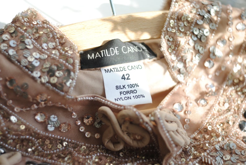 Vintage lovertjes Bolero, vrouwen BOLERO JAS, Sparkly Rose Gold Bolero, afbeelding 3