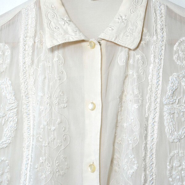 Ivory Lace Blouse Etsy