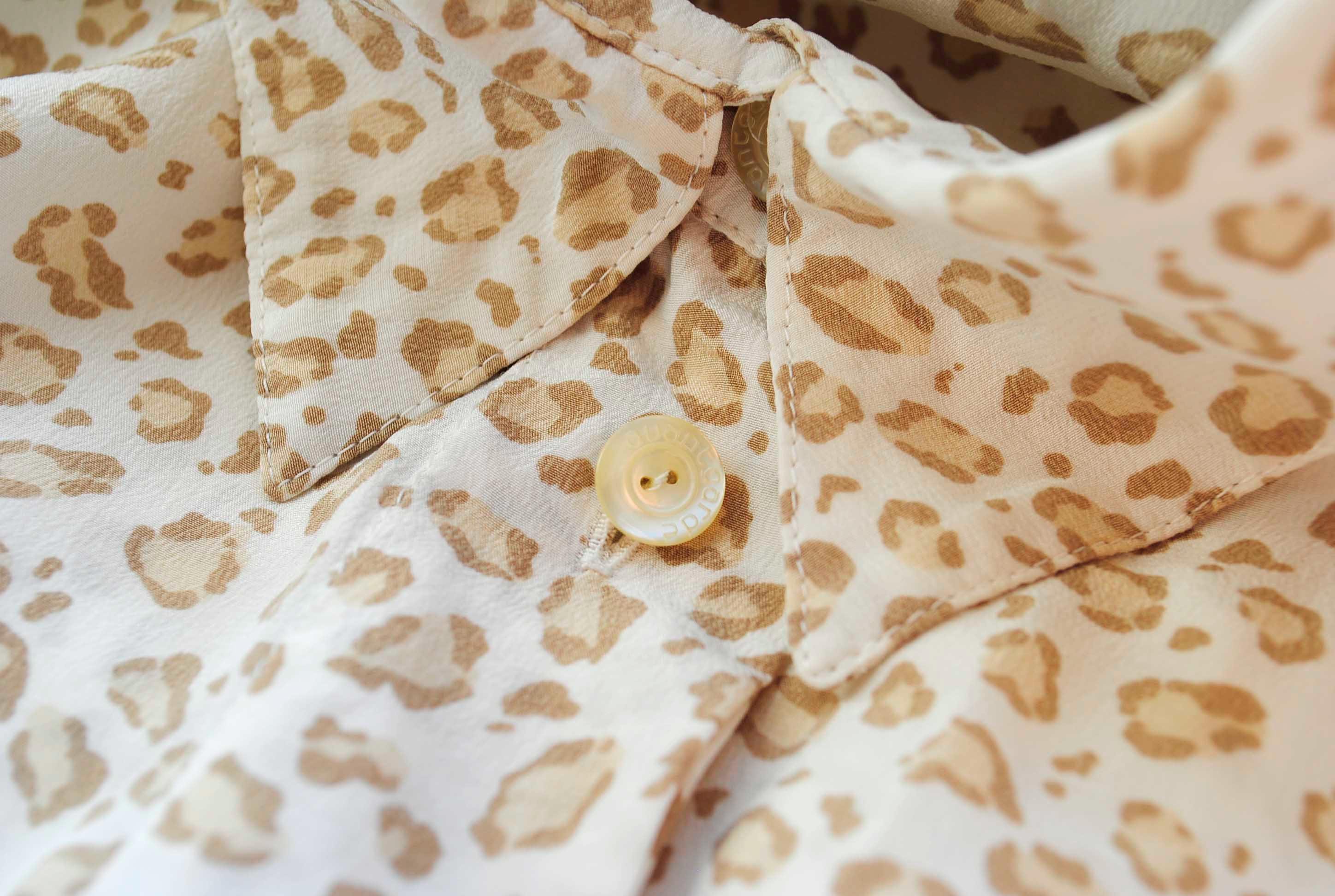 ヴィンテージ レオパード柄 シルクシャツ レディース サイズXL - Etsy 日本