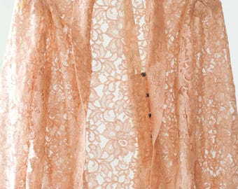 VIntage Blass Rosa Frau Spitzen Bluse