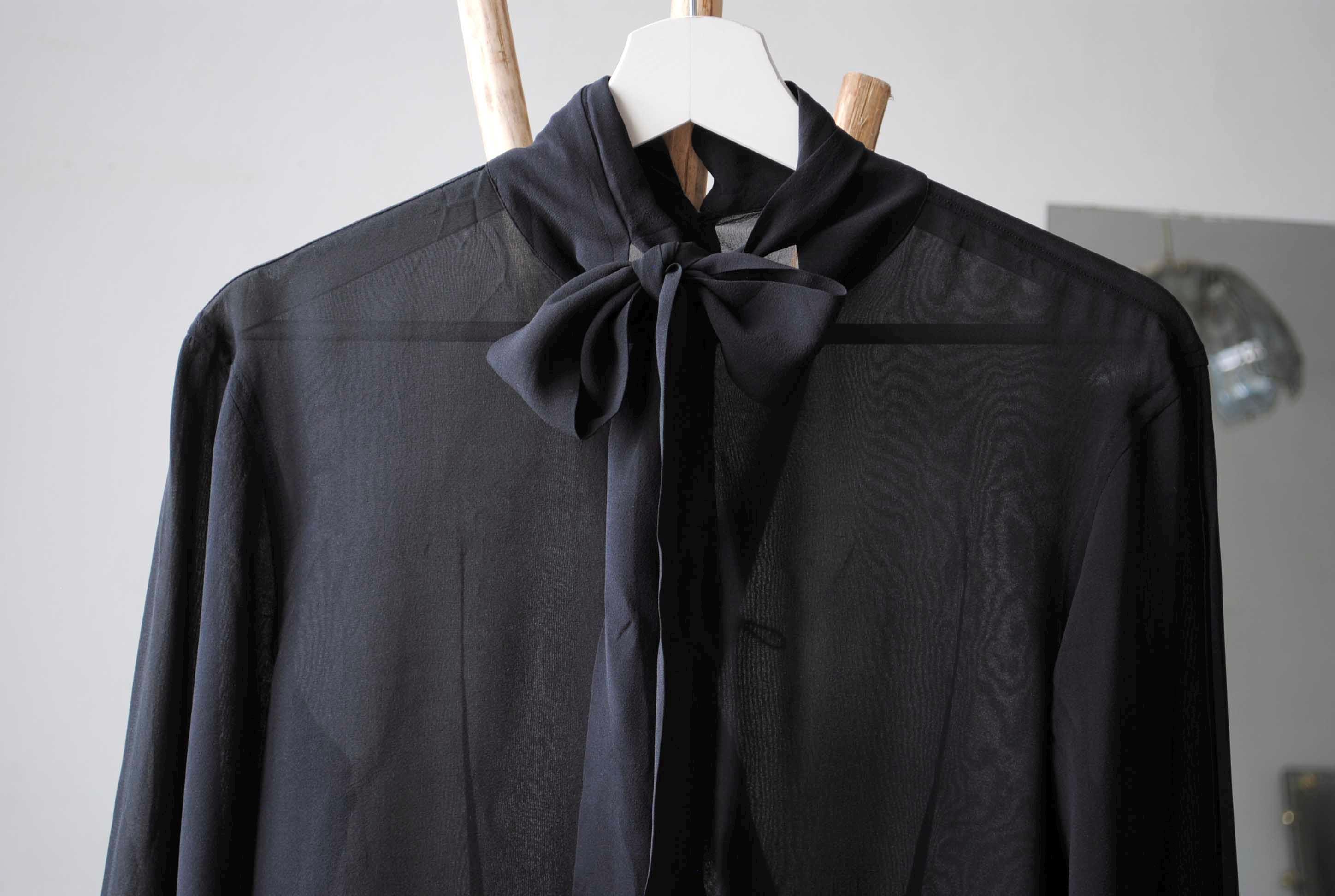 トップス vintage black gold sheer highneck blouse vintage black gold sheer highneck blouse