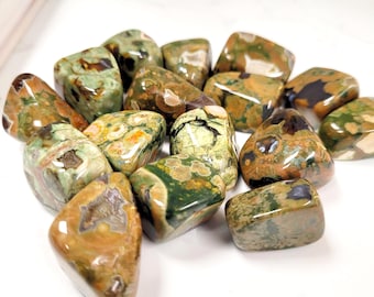 Rhyolite (Rainforest Jasper) Crystal Tumble Stone • Ethically Sourced
